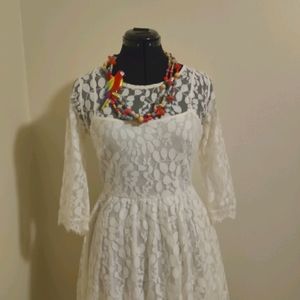 Free people white lace dress
